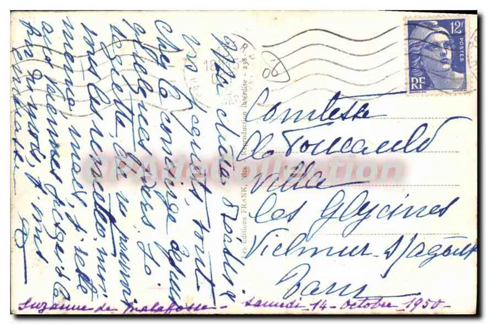 Monaco - Le Rocher — vue aérienne — éditeur inconnu, n° 24 - Verso