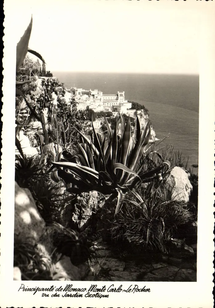Principado de Mónaco - Monte Carlo - Le Rocher - vista del Jardín Exótico - Anverso