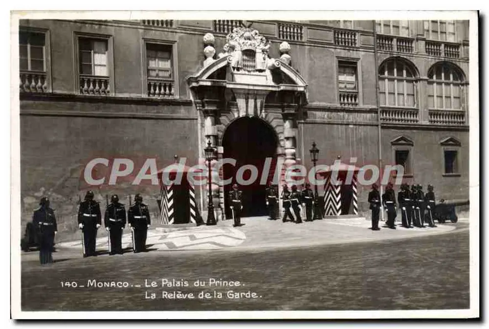 Monaco - Das Prinzenpalais. Die Wache wechselt. - Vorderseite