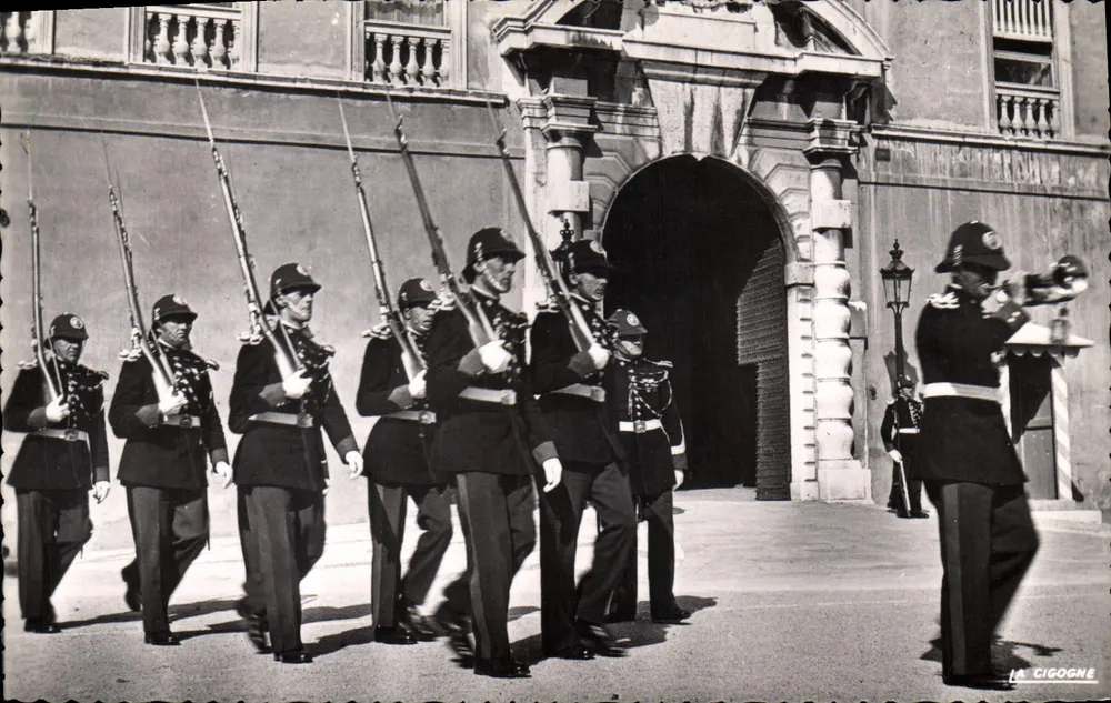 Die Carabiniers des Prinzen — Fürstentum Monaco — Verlag La Cigogne - Vorderseite
