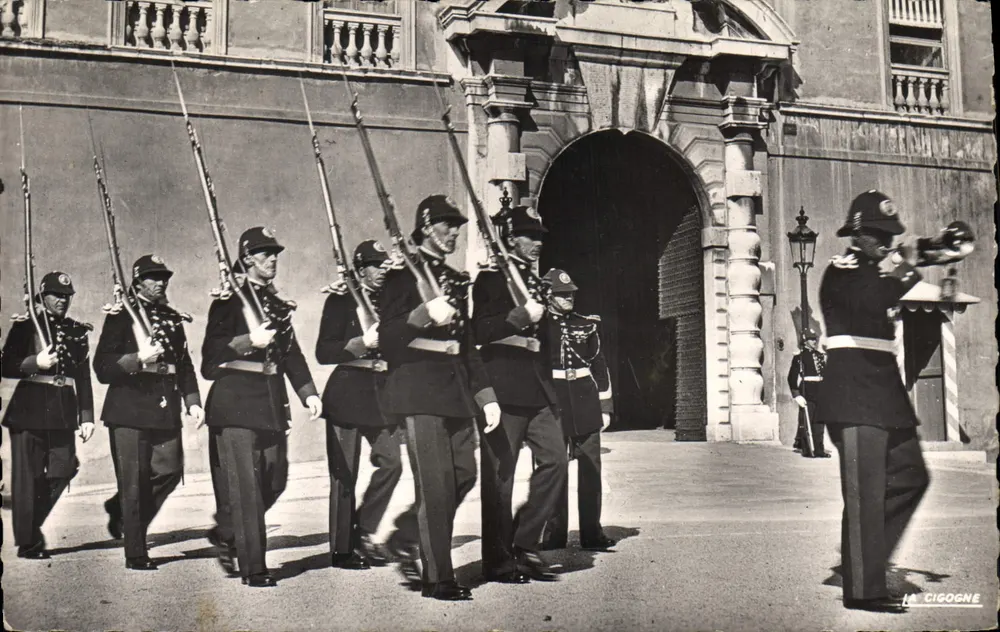 Die Carabiniers von H.H. dem Prinzen von Monaco — La Cigogne, Verlag Nr. 99.138.03 - Vorderseite