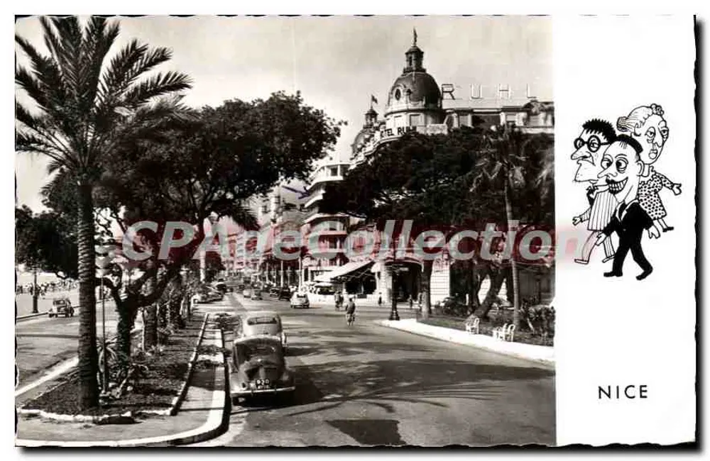 Niza — La Promenade des Anglais y el Hotel Ruhl — Ediciones Montluit - Anverso