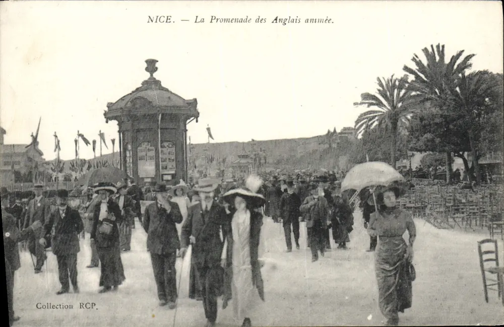 Nice — A Promenade dos Ingleses animada — Coleção RCP - Frente
