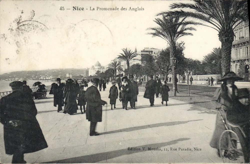 Nice - A Promenade dos Ingleses — Edição V. Mouska, 12 Rue Paradis, Nice - Frente