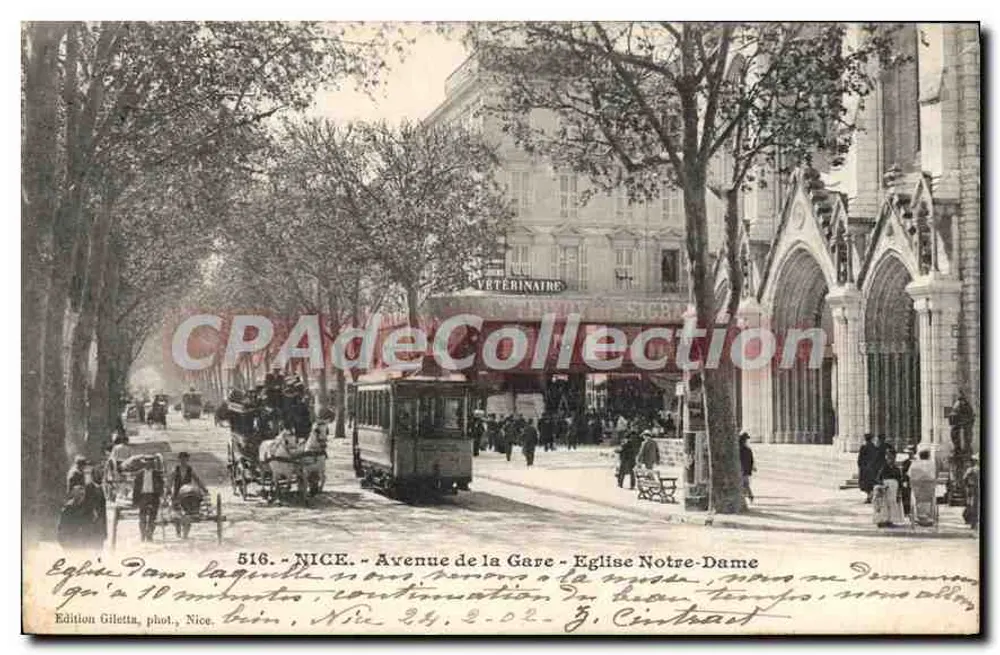 Nice - Avenue de la Gare - Kirche Notre-Dame — Giletta Edition, n° 516 - Vorderseite