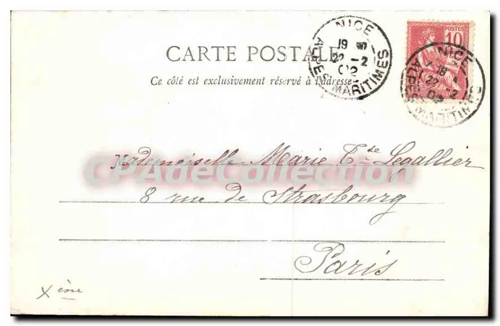 Nizza - Het Casino, Place Masséna — Uitgave Gilletta, n°509 - Achterkant