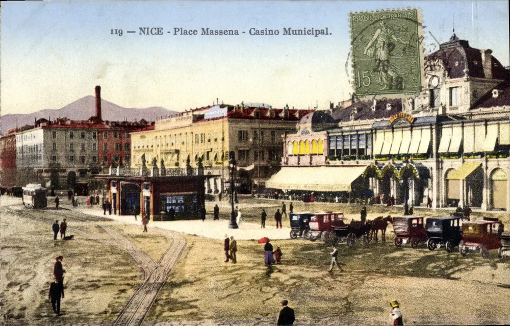 Niza - Plaza Masséna - Casino Municipal — editor desconocido, n° 119 - Anverso