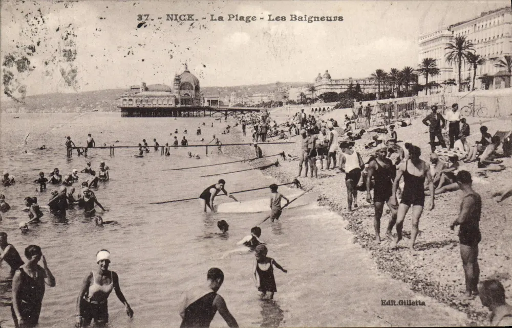 Nice - A Praia - Os Banhistas — Edição Gilletta, n°37 - Frente