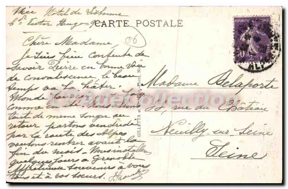 Nice - A Praia - Os Banhistas — Edição Gilletta, n°37 - Verso