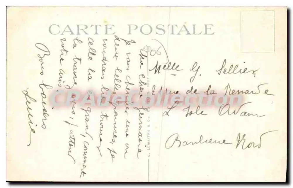 NICE — Innenansicht des Hafens und Blick auf den Mont-Boron — G. LEMAITRE & Cie, NICE, n°118 - Rückseite