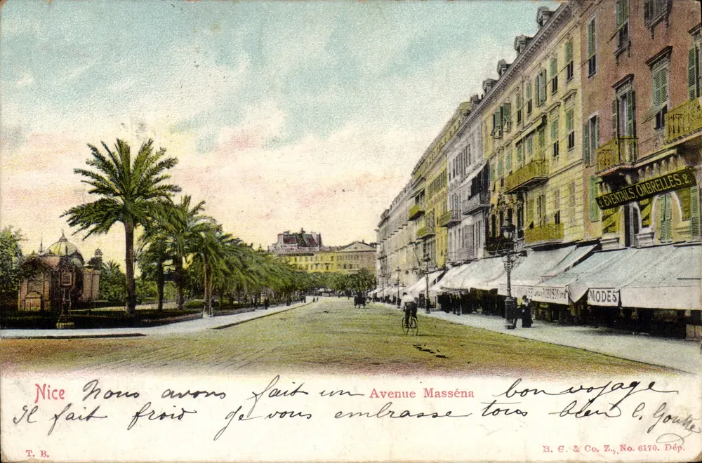 Nice — Avenida Masséna — T.B. & N.E. & Co. Z., No. 6170 - Frente