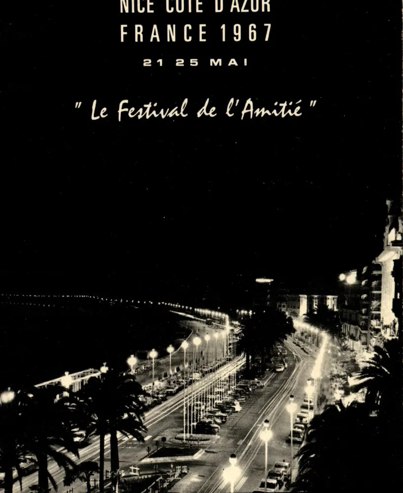 Nice Côte d'Azur — Festival der Freundschaft 1967 — Konvention Rotary International - Vorderseite