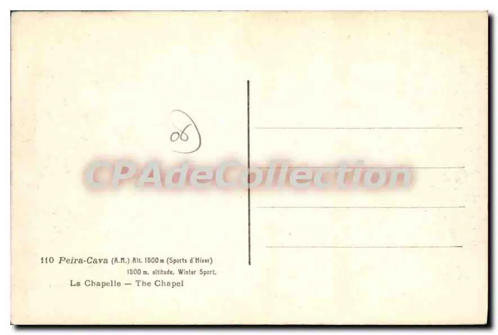 A Capela — Peira-Cava — 1500 m (Esportes de Inverno) - Verso