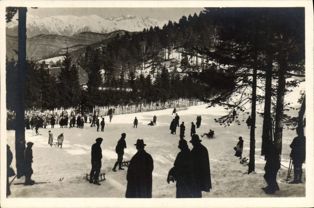 Peira-Cava (AM) — estação de esqui com montanhas nevadas — editor A. P. Strasbourg, n° 114 - Frente