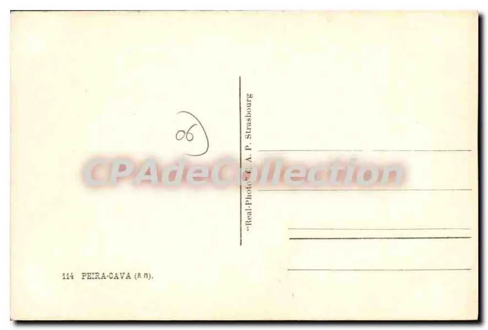 Peira-Cava (AM) — estação de esqui com montanhas nevadas — editor A. P. Strasbourg, n° 114 - Verso