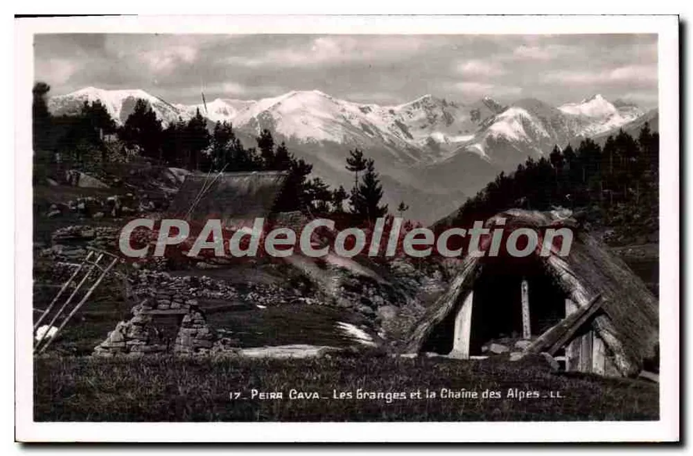 Peira Gava — As Granges e a Cadeia dos Alpes — Ed. Bonnalbi - Tabaraes - Frente
