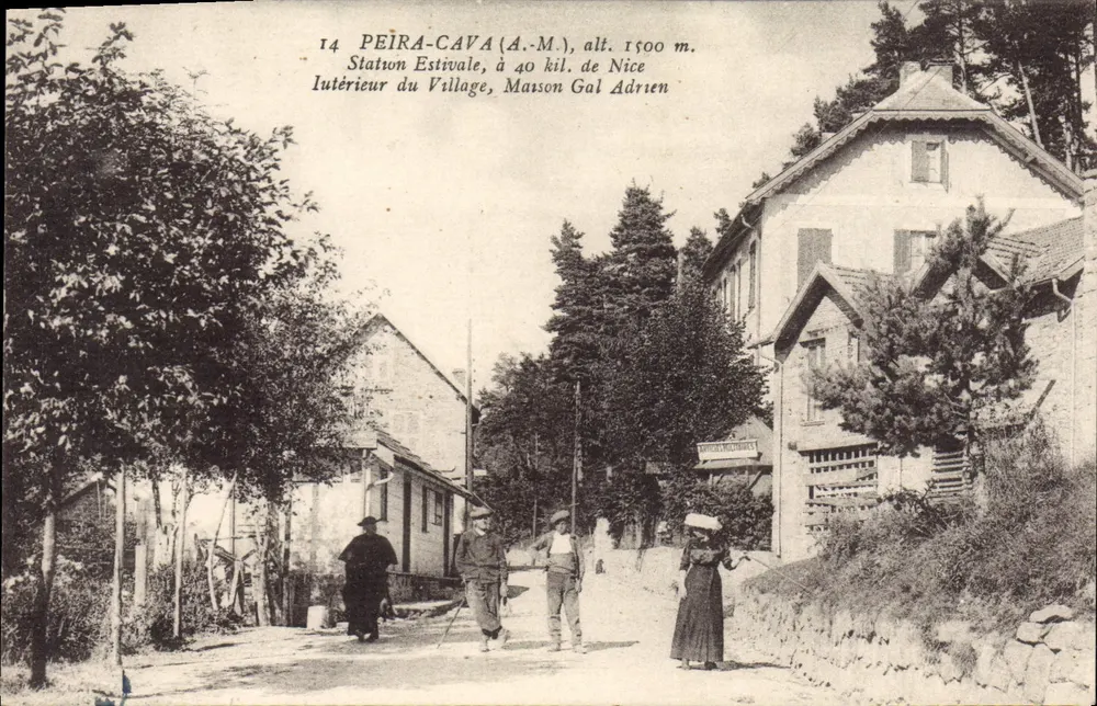 Peira-Cava (A.-M.) — Intérieur du village, Maison Gal Adrien — Station Estivale à 40 km de Nice - Recto