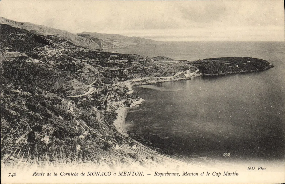 Strada della Corniche da MONACO a MENTON — Roquebrune, Menton e il Capo Martin — ND Phot - Recto