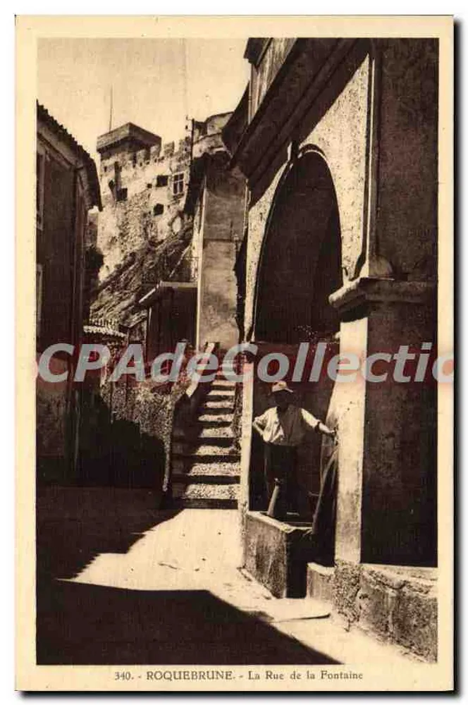 Roquebrune - A Rue de la Fontaine — Edição J.F.M. n°340 - Frente