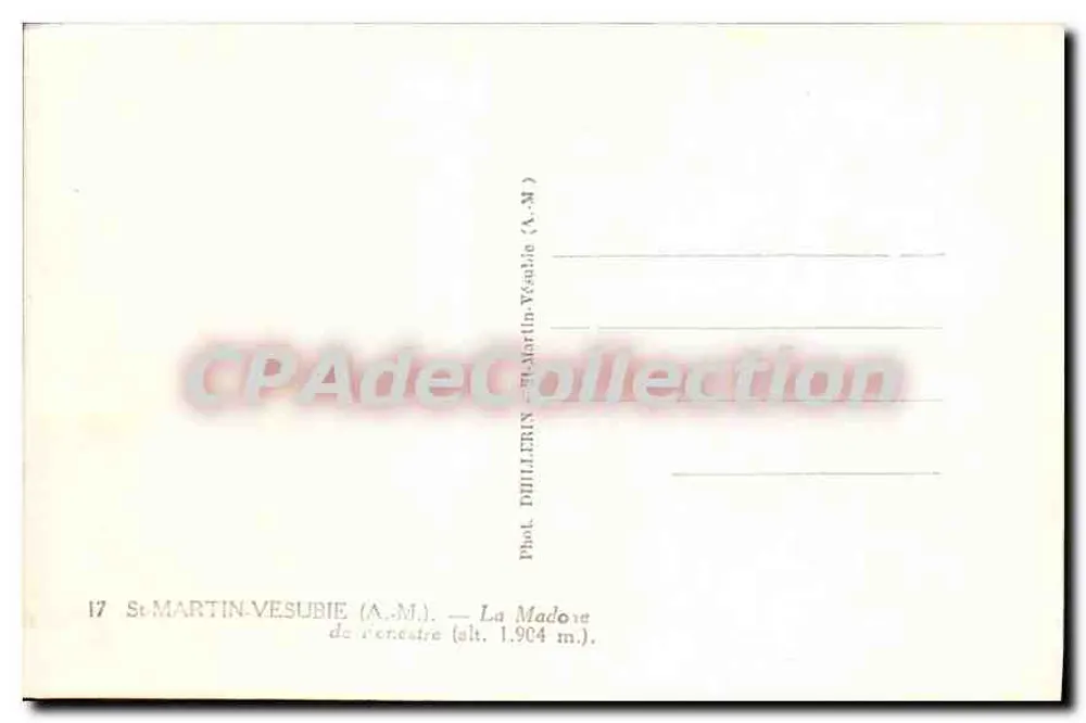 St-Martin-Vésubie — La Madore — Verlag Paul Dhillerin - Rückseite