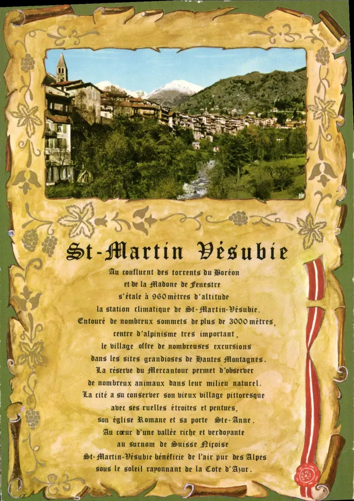 St-Martin-Vésubie — estação climática e centro de alpinismo — editor OSET COR TABIA - Frente