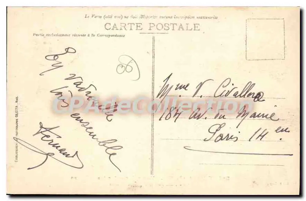Saint-Paul (A.-M.) — Ansicht zwischen den Olivenbäumen — Verlag F. Issert - Rückseite