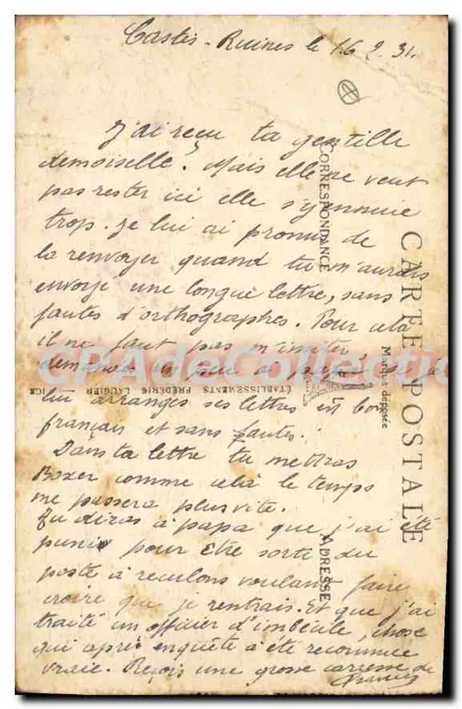 Sospel (A.M.) — O Velho Ponte sobre a Bevera — BL, n° 375 - Verso