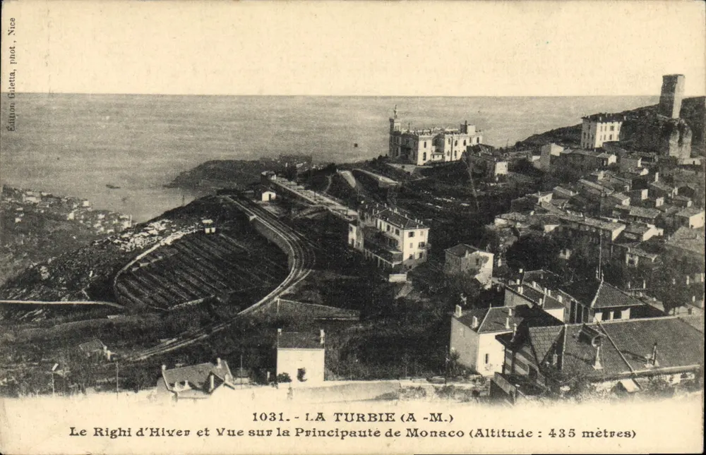 La Turbie (A-M.) — Ansicht der Fürstentums Monaco — Éd. Giletta, Nice, Nr. 1031 - Vorderseite
