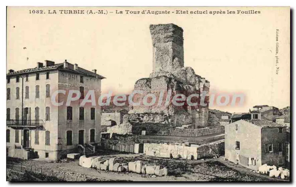La Turbie (A.-M.) — Die Turm von Augustus — Aktueller Zustand nach Ausgrabungen — Édition Gilette, Nice - Vorderseite