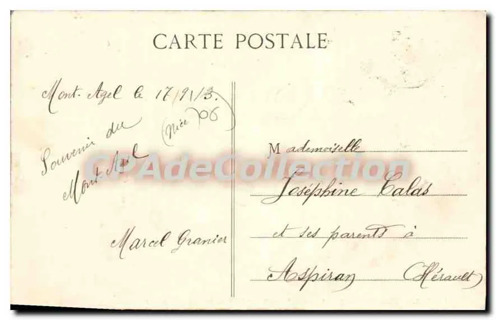 La Turbie — Restaurant du Righi und der Mont Agel — Route de la Corniche — Edition Gilletta - Rückseite