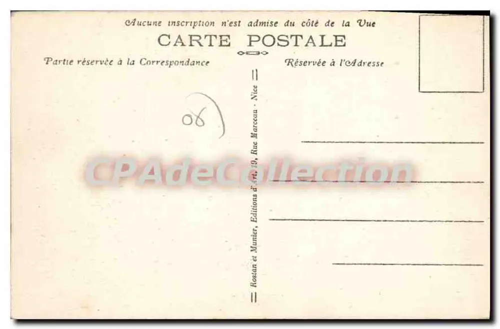 La Turbie — Ansicht der Fontaine (errichtet 1824) — Éditions Marmier, Nr. 13 - Rückseite