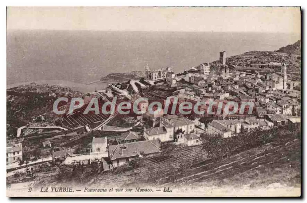 La Turbie — Panorama und Blick auf Monaco — LL. n°2 - Vorderseite