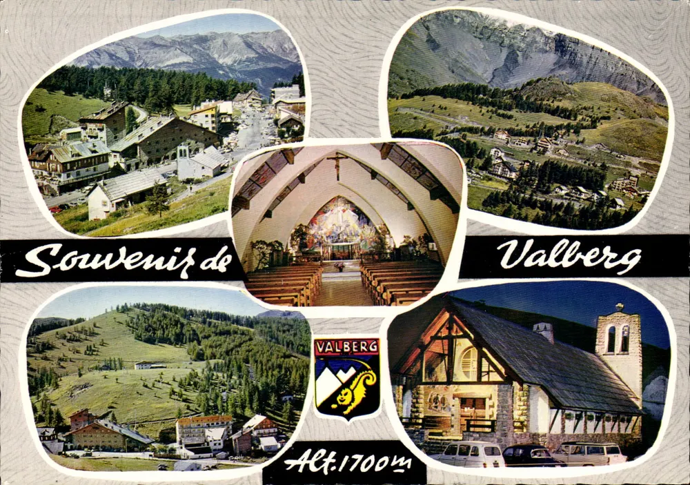 Valberg — Vista geral, santuário, montanhas — Edições Rellacolor - Frente