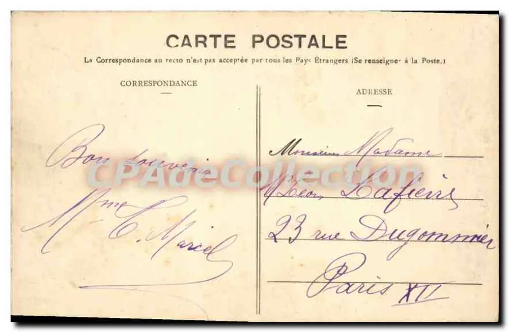 Villefranche-sur-Mer — Eine Schattenstraße — BR 1659 - Rückseite