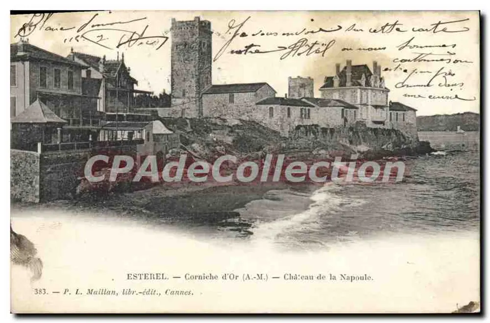 Esterel — Corniche d'Or — Castelo da Napoule — P. L. Maillan, editor-livreiro, Cannes - Frente