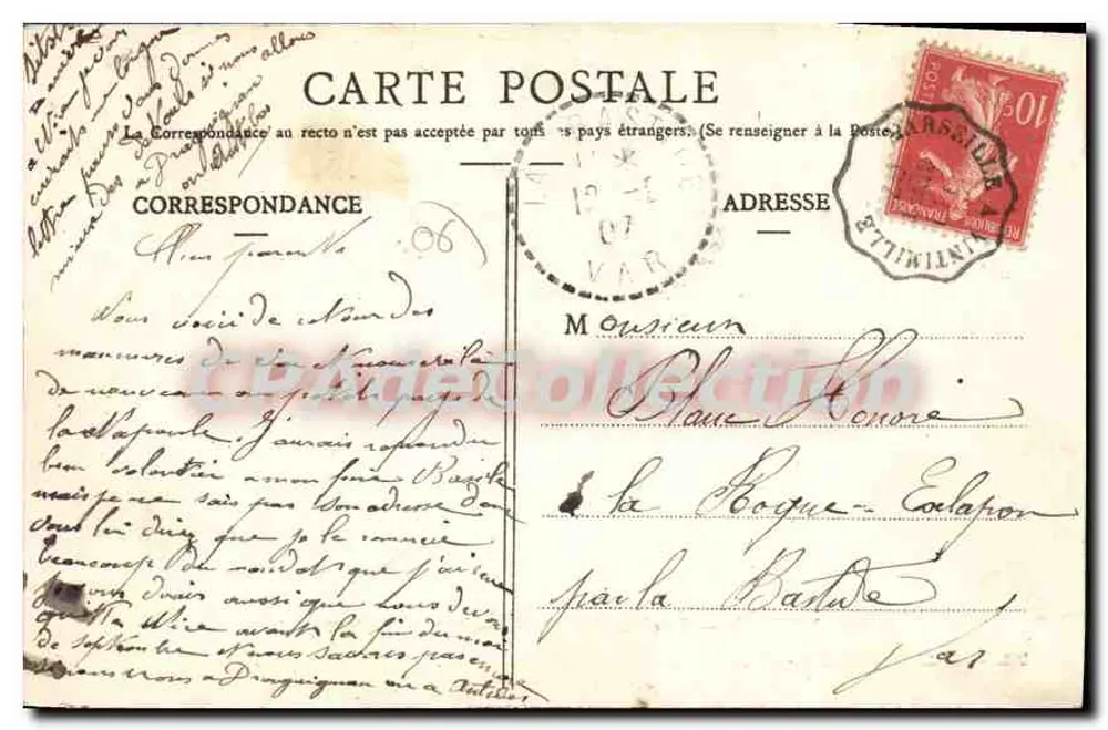 Esterel — Corniche d'Or — Castelo da Napoule — P. L. Maillan, editor-livreiro, Cannes - Verso