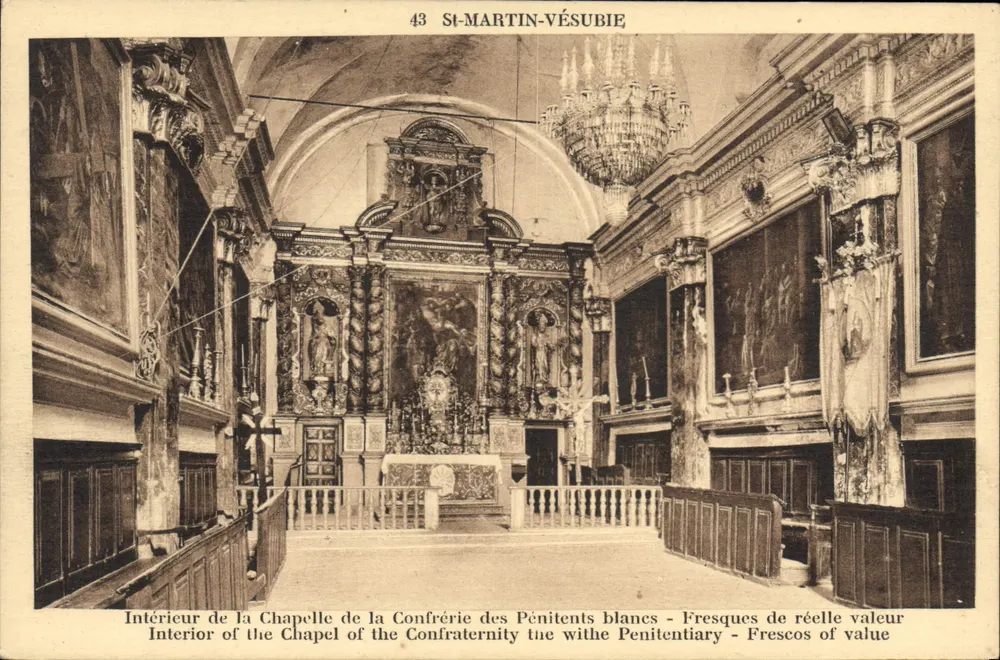 Innenansicht der Kapelle der Bruderschaft der Weißen Bußgenossen — St-Martin-Vésubie — Édition Motel, Bazar St-Martin-Vésubie - Vorderseite