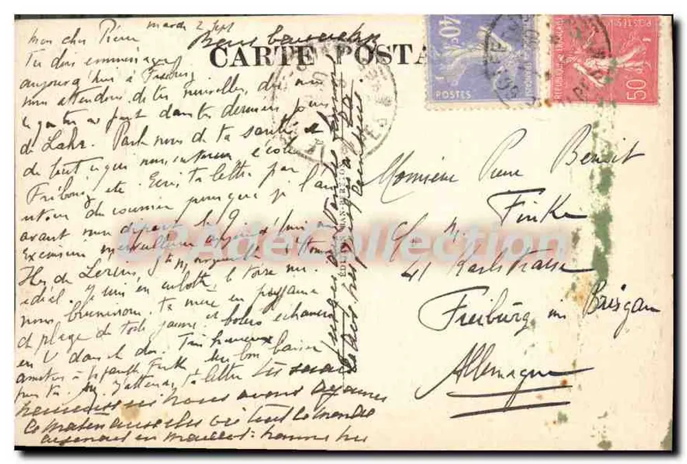 Golfe-Juan — A Praia — editor Vlg. Palain, n° 073 - Verso