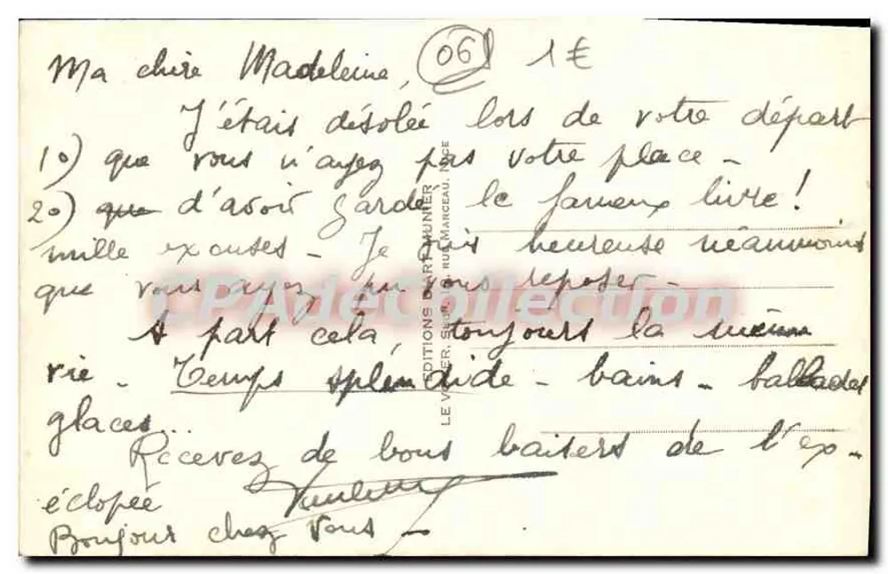 Golfe-Juan — O Porto — Munier, n°10 - Verso