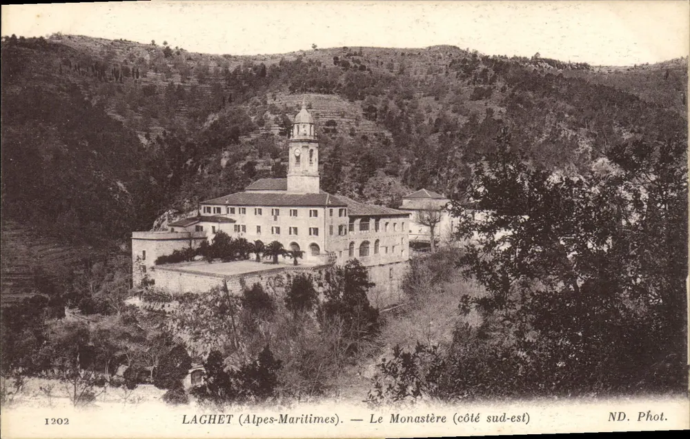 Laghet (Alpes-Maritimes) — O Mosteiro (lado sudeste) — ND. Fot. - Frente