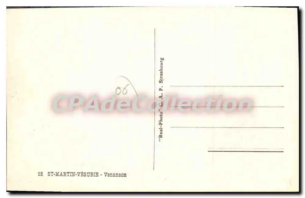 Saint-Martin-Vésubie — aldeia situada em montanha — C.A.P. Strasbourg - Verso