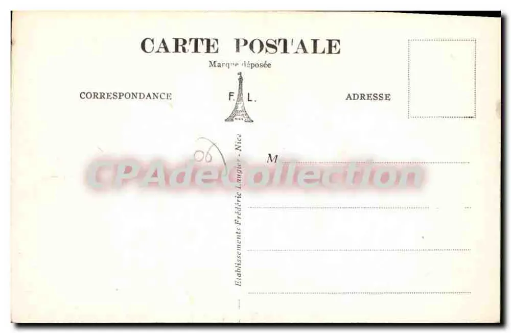 Falicon (A.M.) — Vista geral tirada através dos Oliveiras — F. L. (Fignières, Tabacs, Falicon) n°601 - Verso