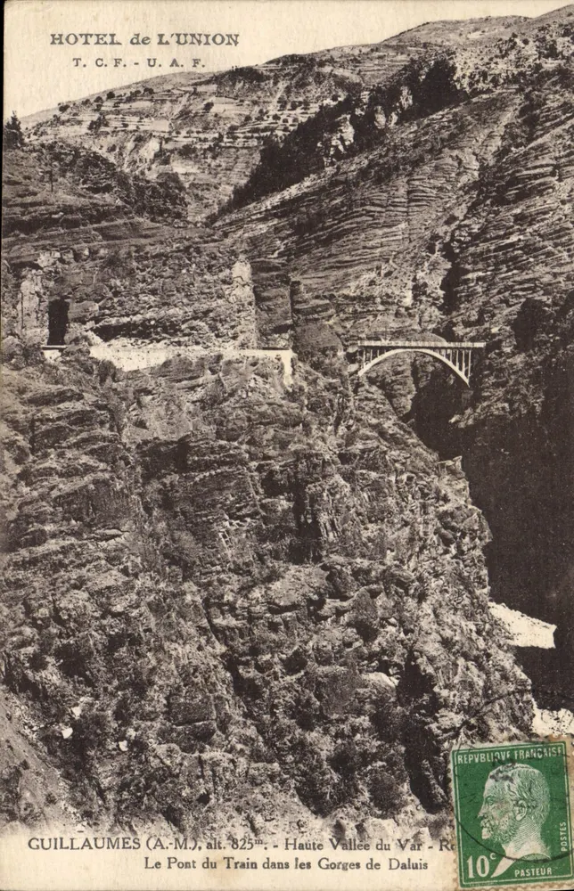 Hôtel de l'Union — Hochtal des Var, Gorges de Daluis — T.C.F.-U.A.F. — Verlag Guillaume (A.M.) - Vorderseite