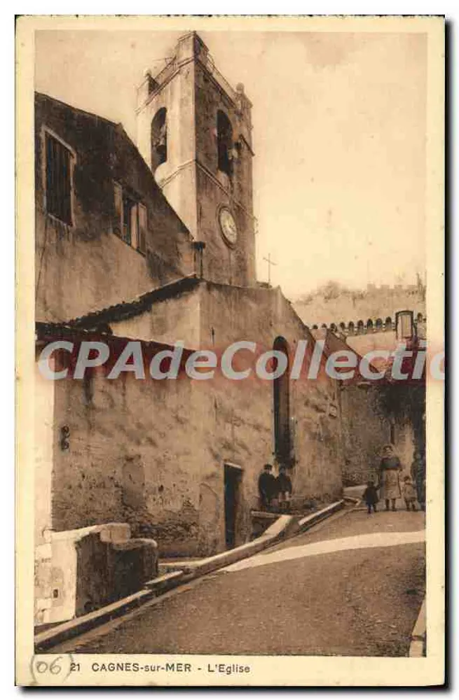 Cagnes-sur-Mer - A Igreja — editor Cagnes-sur-Mer, n° 21 - Frente