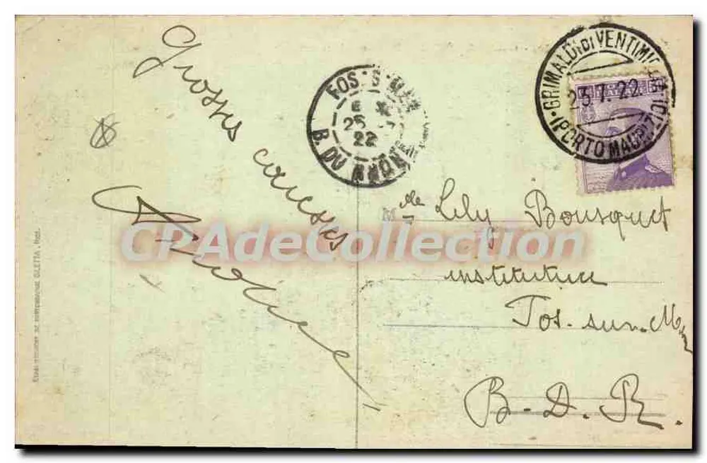 Visão geral — Grimaldi e Riviera Menton — Edição Gileva - Verso