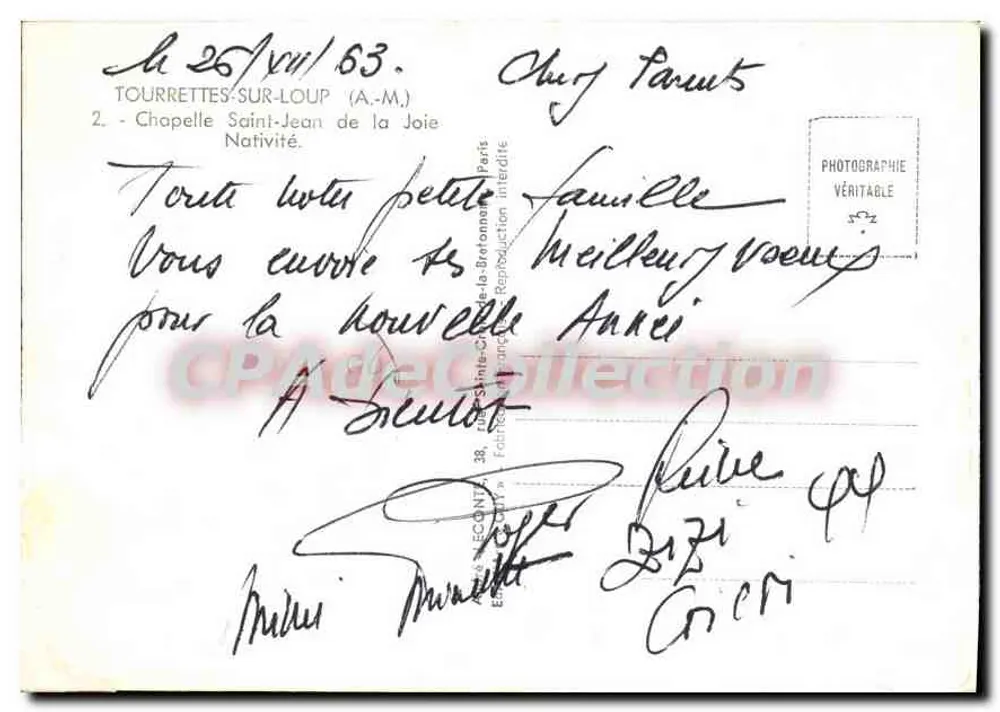 Natividade — Capela Saint-Jean de la Joie — Tourrettes-sur-Loup (A.M.) - Verso