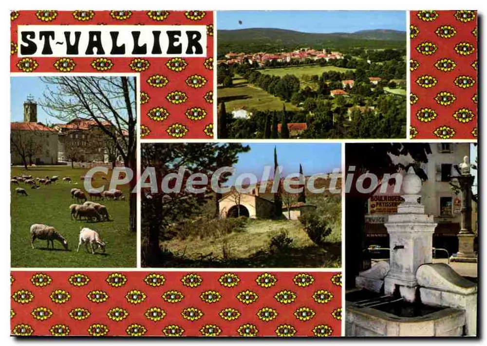 St-Vallier — vista panorâmica e cenas locais — Éditions des Bertrands - Frente
