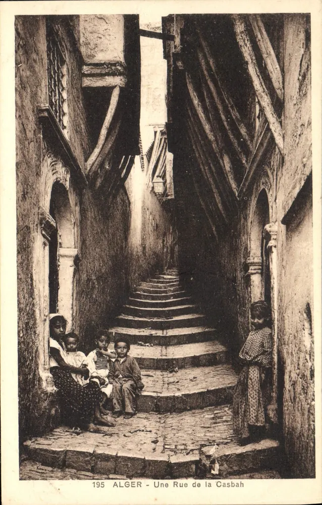 Algero - Una Strada della Casbah — Edizione L. & Y. Alger, n° 195 - Recto