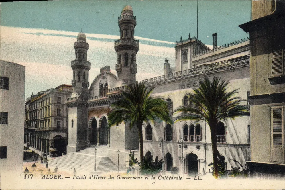 Algier — Winterpalast des Gouverneurs und die Kathedrale — LL. — N° 117 - Vorderseite