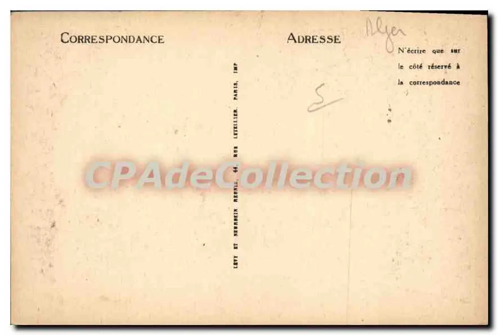 Alger — Ansicht vom Hafen — Vintage Postcard/Antike Ansichtskarte, Nr. 208 - Rückseite